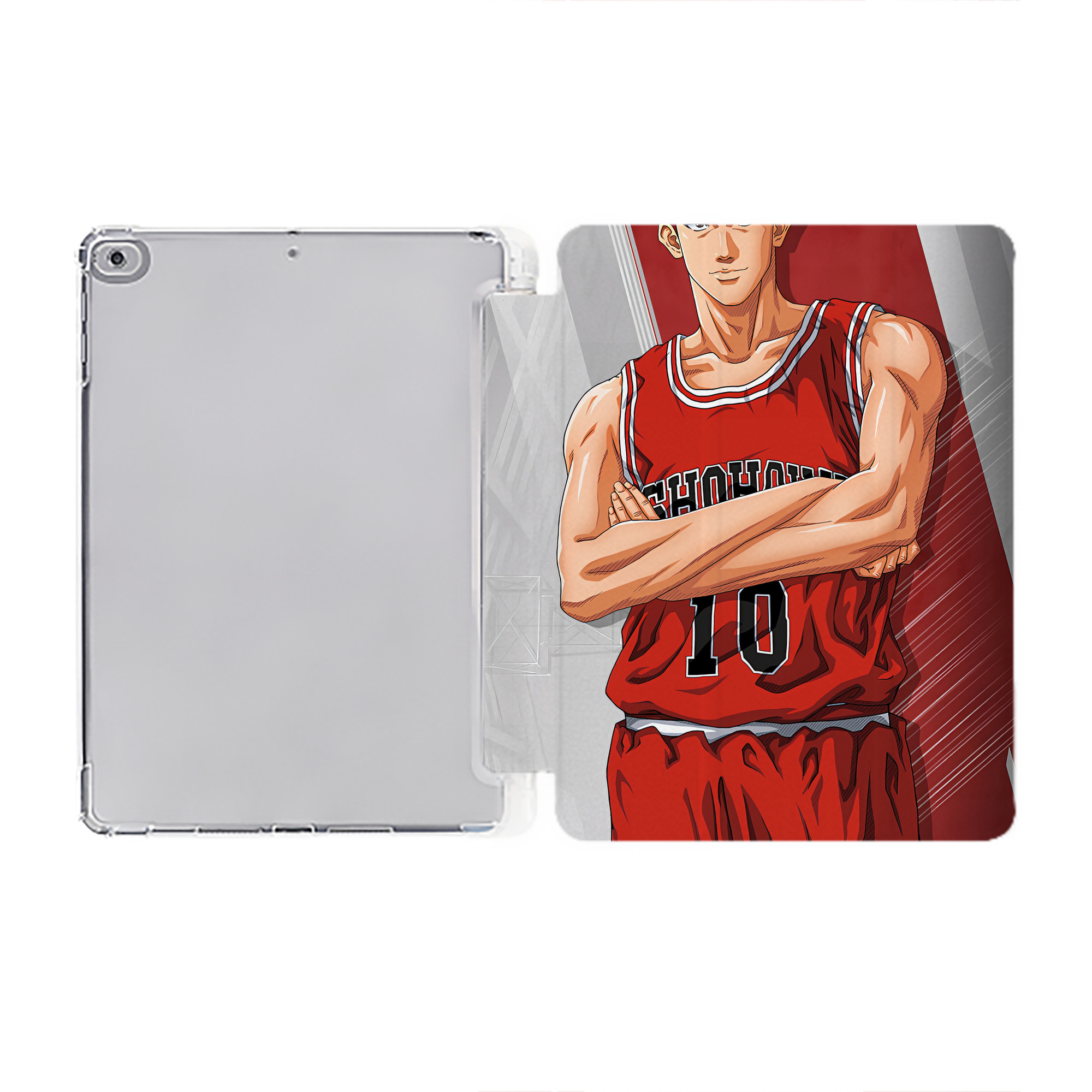 （画像用） SLAM DUNK／スラムダンク IPad ケース ペン収納付き 三つ折りスタンド PUレザー×シリコン 対応機種9.5/10.5/10.9インチ